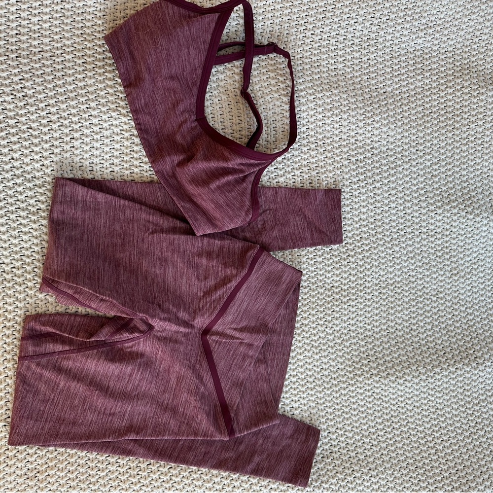 Women's Vitality Daydream Burgundy Leggings Set